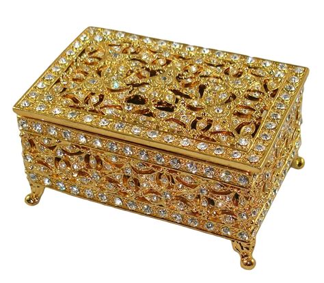 antique metal jewelry box|old vintage jewelry box.